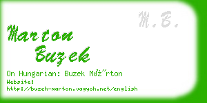 marton buzek business card